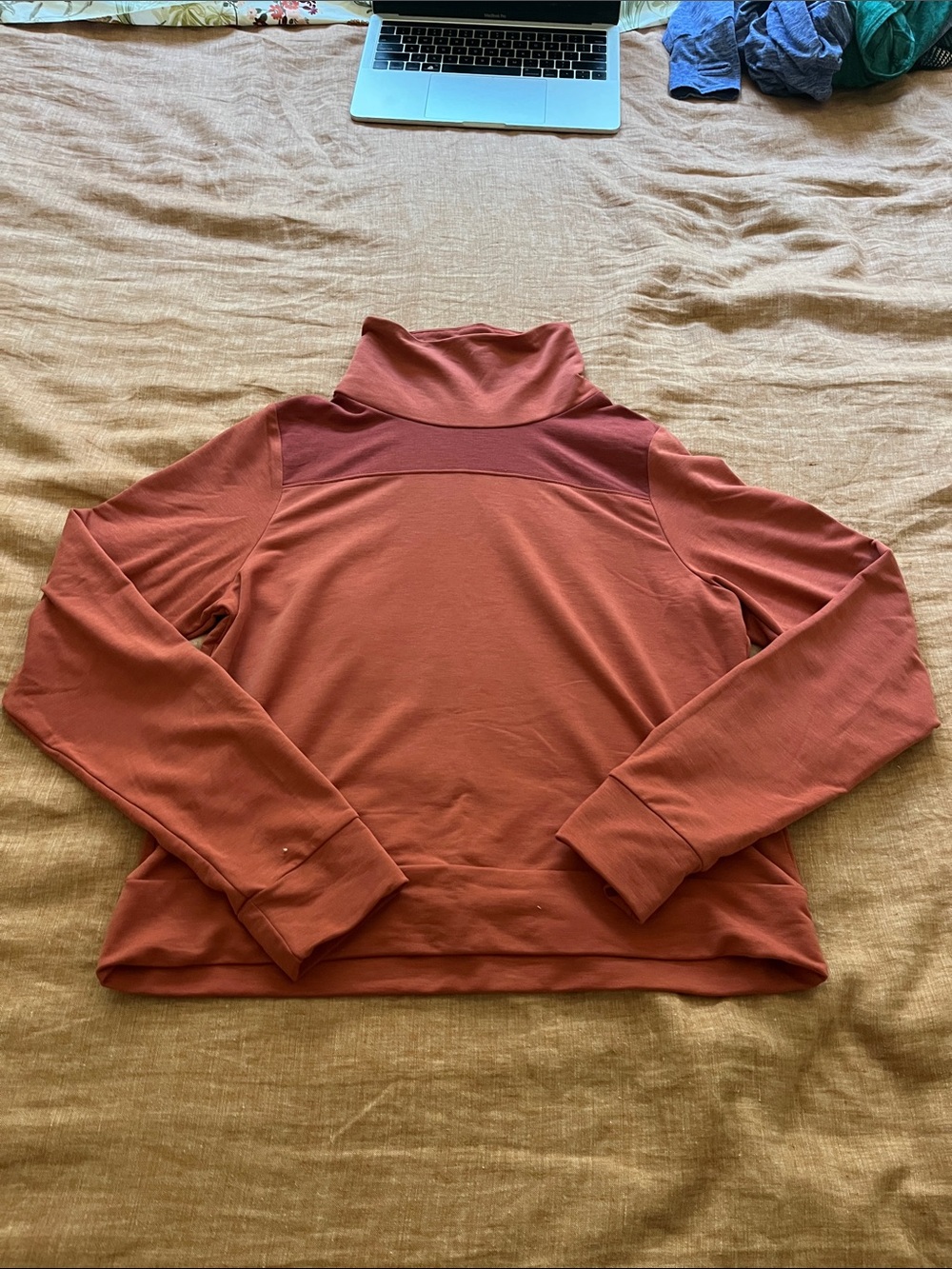 Rust Cozy Turtleneck Sweatshirt